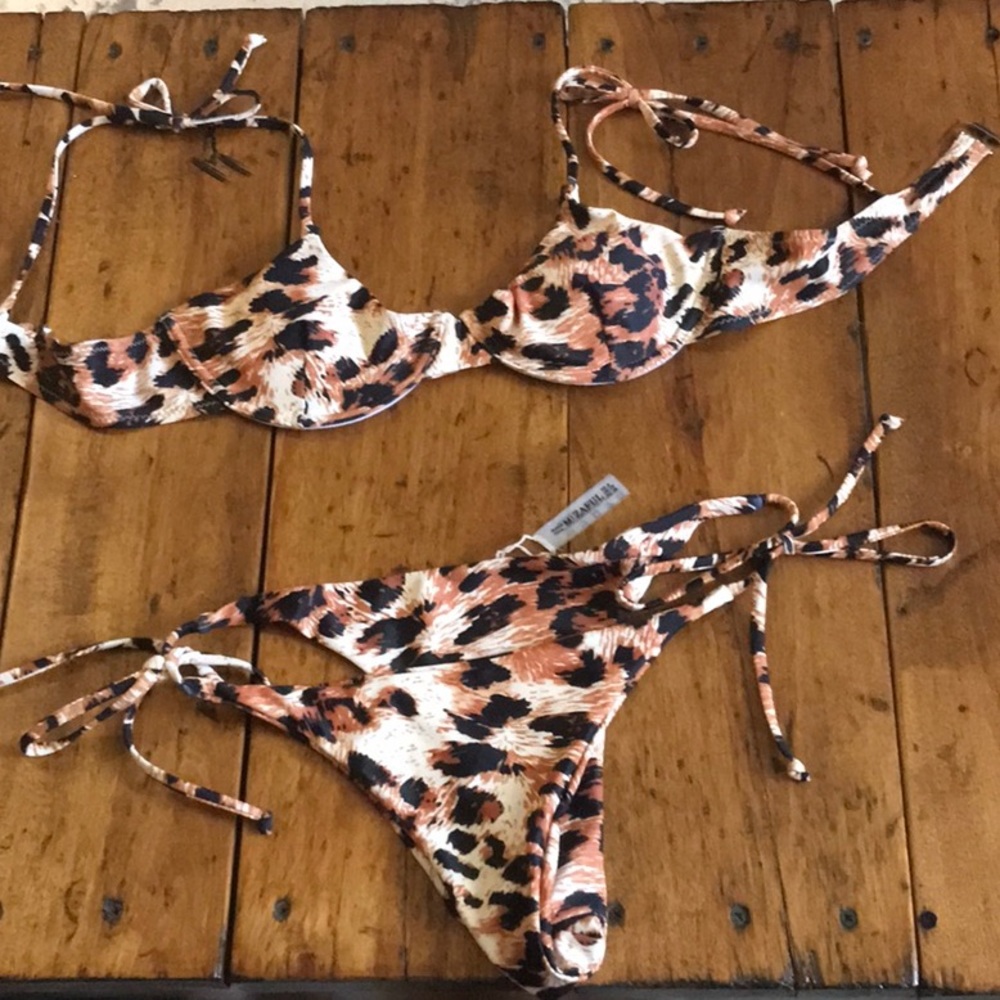 NWT Zaful leopard bikini size medium